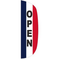 "OPEN" 3' x 10' Stationary Message Flutter Flag